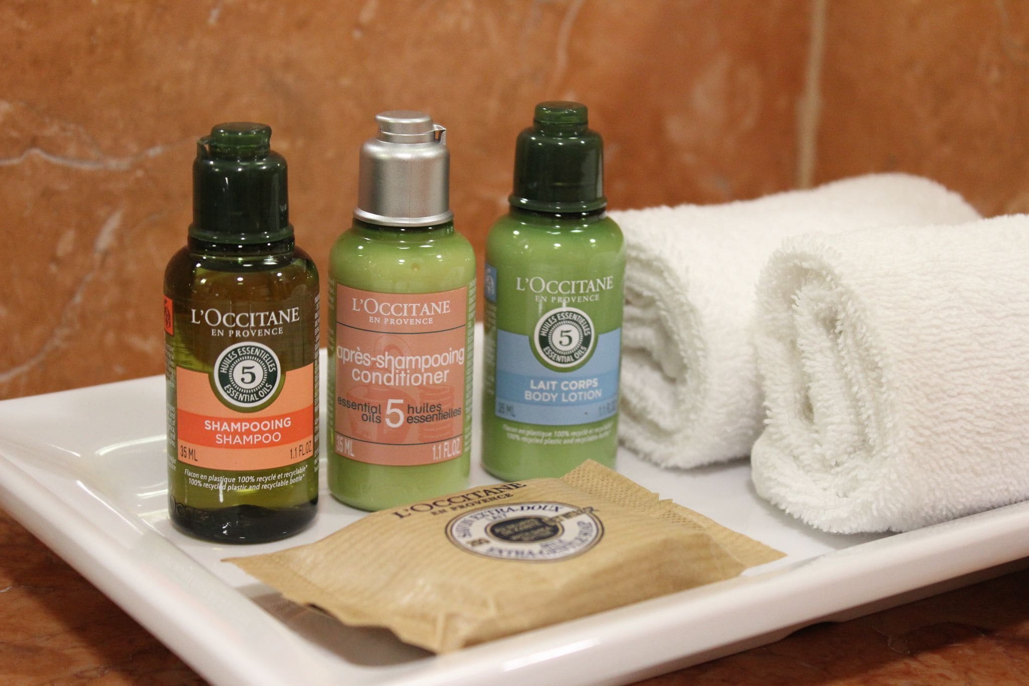 free toiletries, hair dryer, bathrobes, slippers