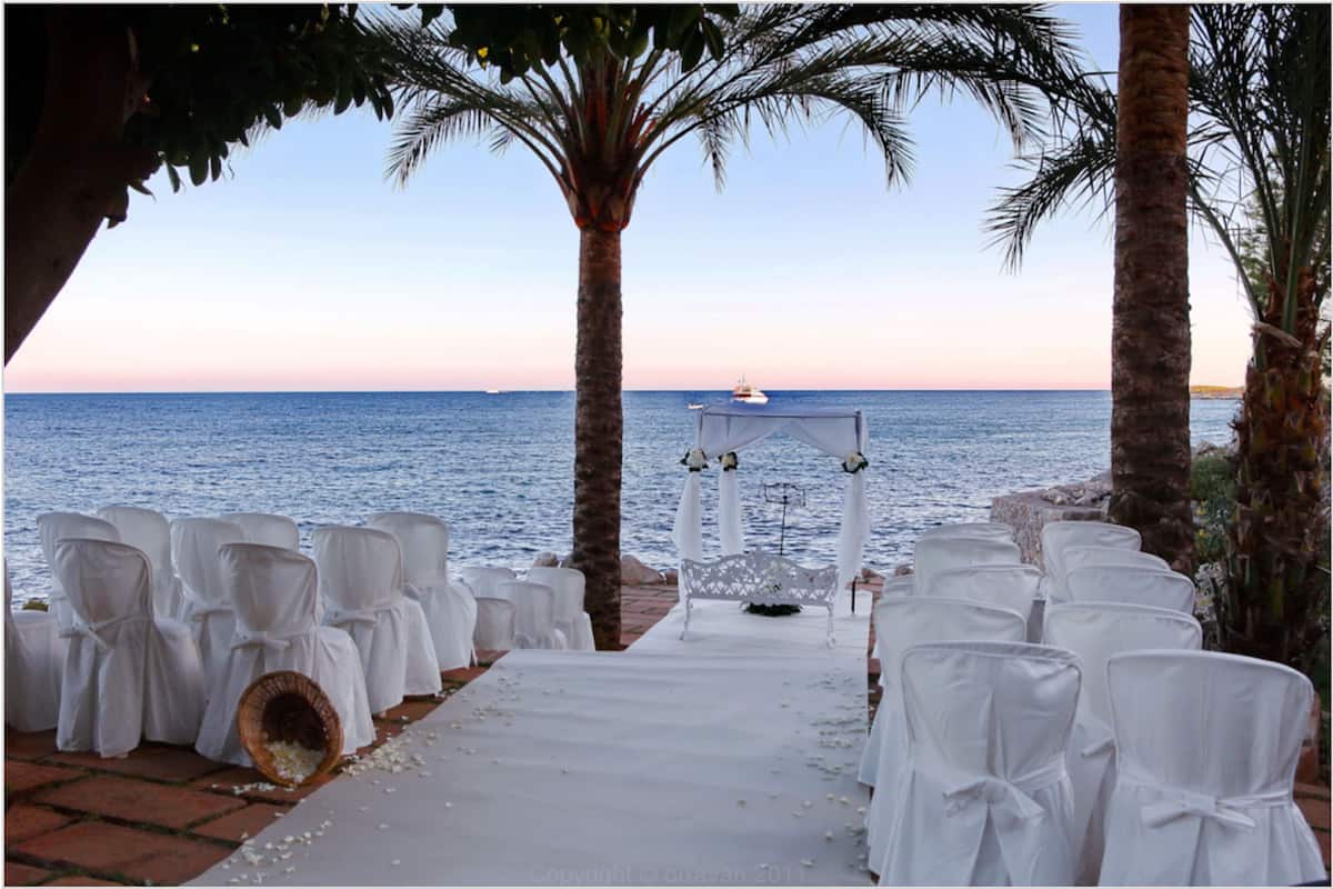 outdoor wedding area