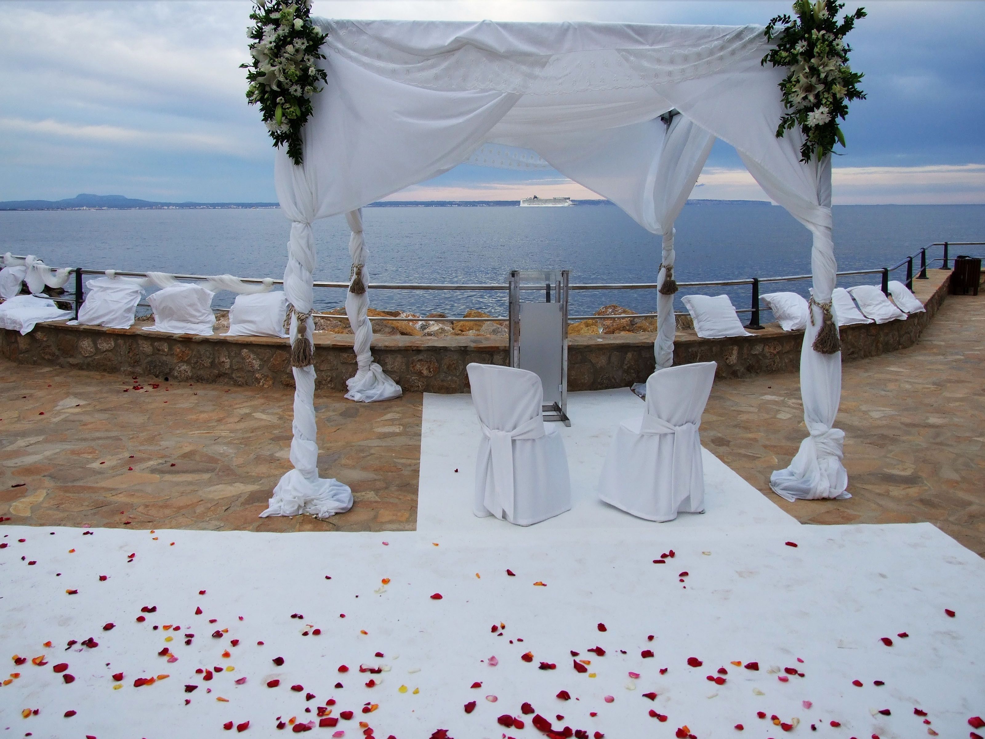 outdoor wedding area