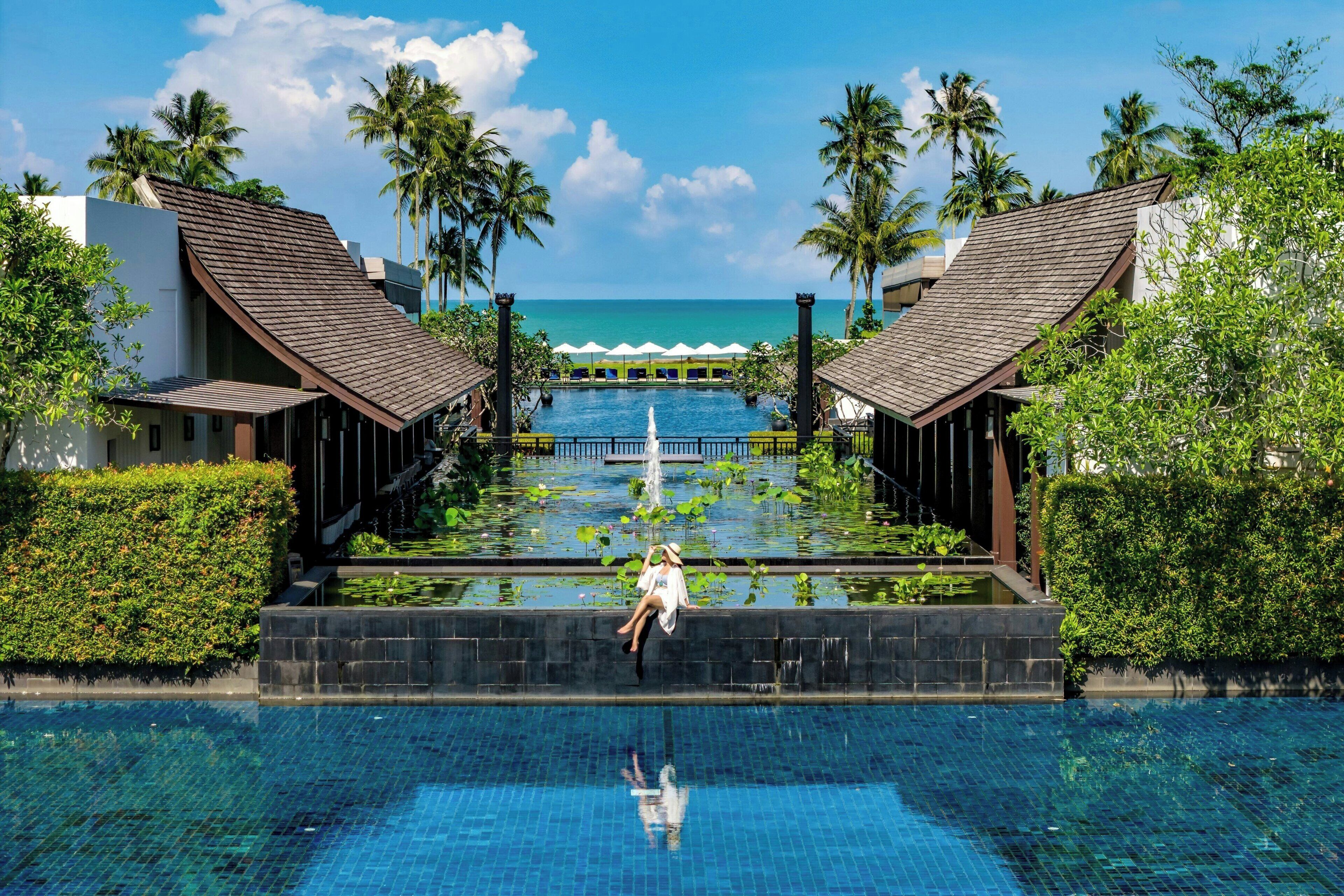 On the beach, sun-loungers, beach umbrellas, beach towels