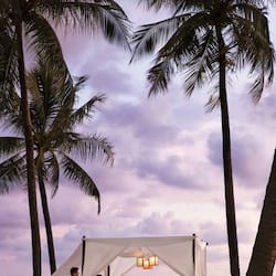 Outdoor banquet area