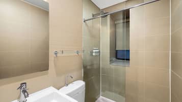 Free toiletries, hair dryer, towels, soap