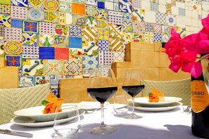 Lunch and dinner served, local cuisine