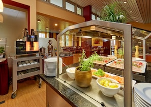 Daily buffet breakfast for a fee