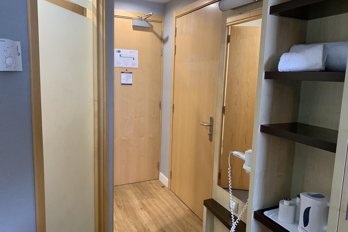 Desk, blackout curtains, iron/ironing board, free cots/infant beds