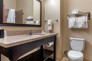 Chambre Standard, 1 très grand lit, non-fumeurs | Salle de bain | Sèche-cheveux, serviettes fournies