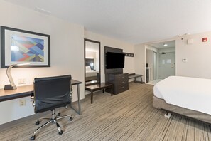 Pillowtop beds, desk, laptop workspace, blackout drapes