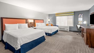 Two Queen Beds, Non-Smoking, Accessible | Hypo-allergenic bedding, desk, blackout drapes, iron/ironing board