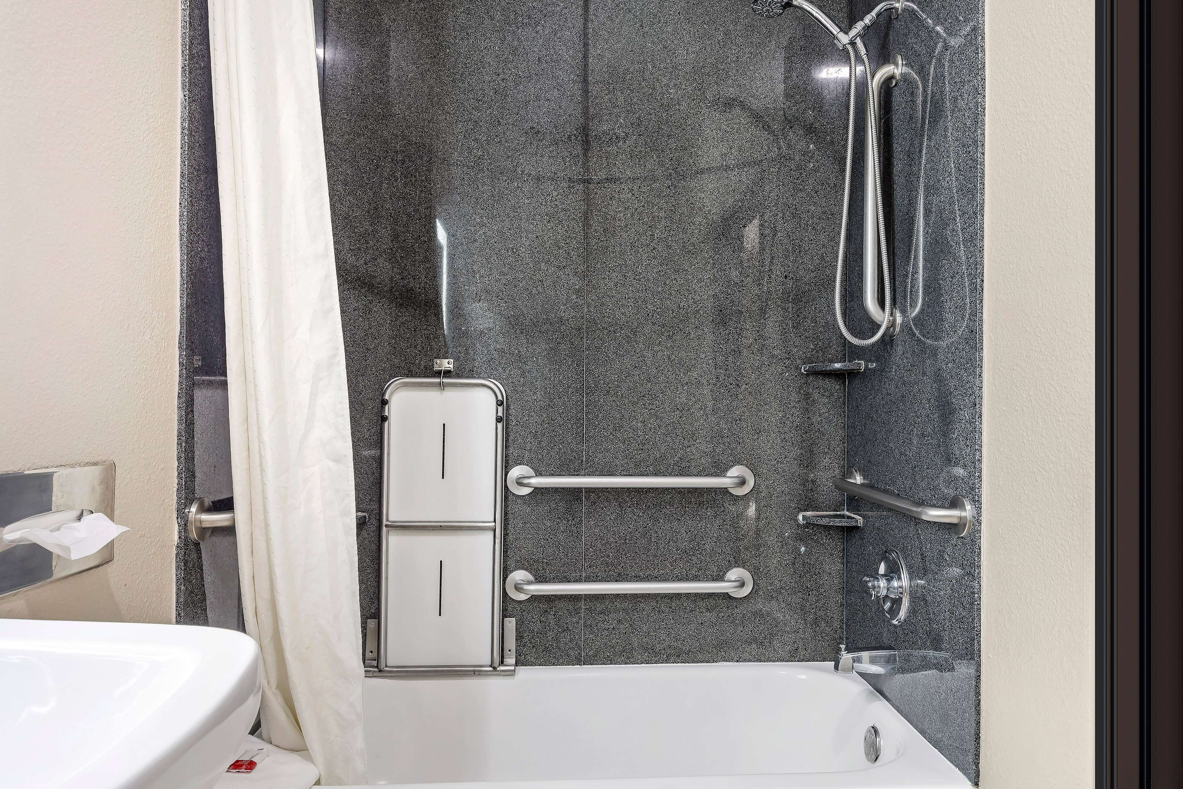 room, 1 king bed, accessible, non smoking (mobility,hearing,tub w/grab bars) | accessible bathroom