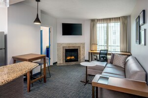 Suite, 1 Bedroom, Fireplace | Premium bedding, pillowtop beds, desk, laptop workspace
