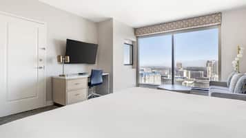 Premium bedding, down duvets, pillow-top beds, in-room safe