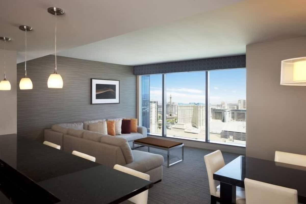 50-inch LCD TV with cable channels, TV, DVD player