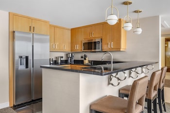 Mini-fridge, microwave, coffee/tea maker, toaster at Hilton Grand Vacations Club Elara Center Strip Las Vegas