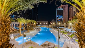 Seasonal outdoor pool, open 8:00 AM to 8:30 PM, pool cabanas (surcharge)