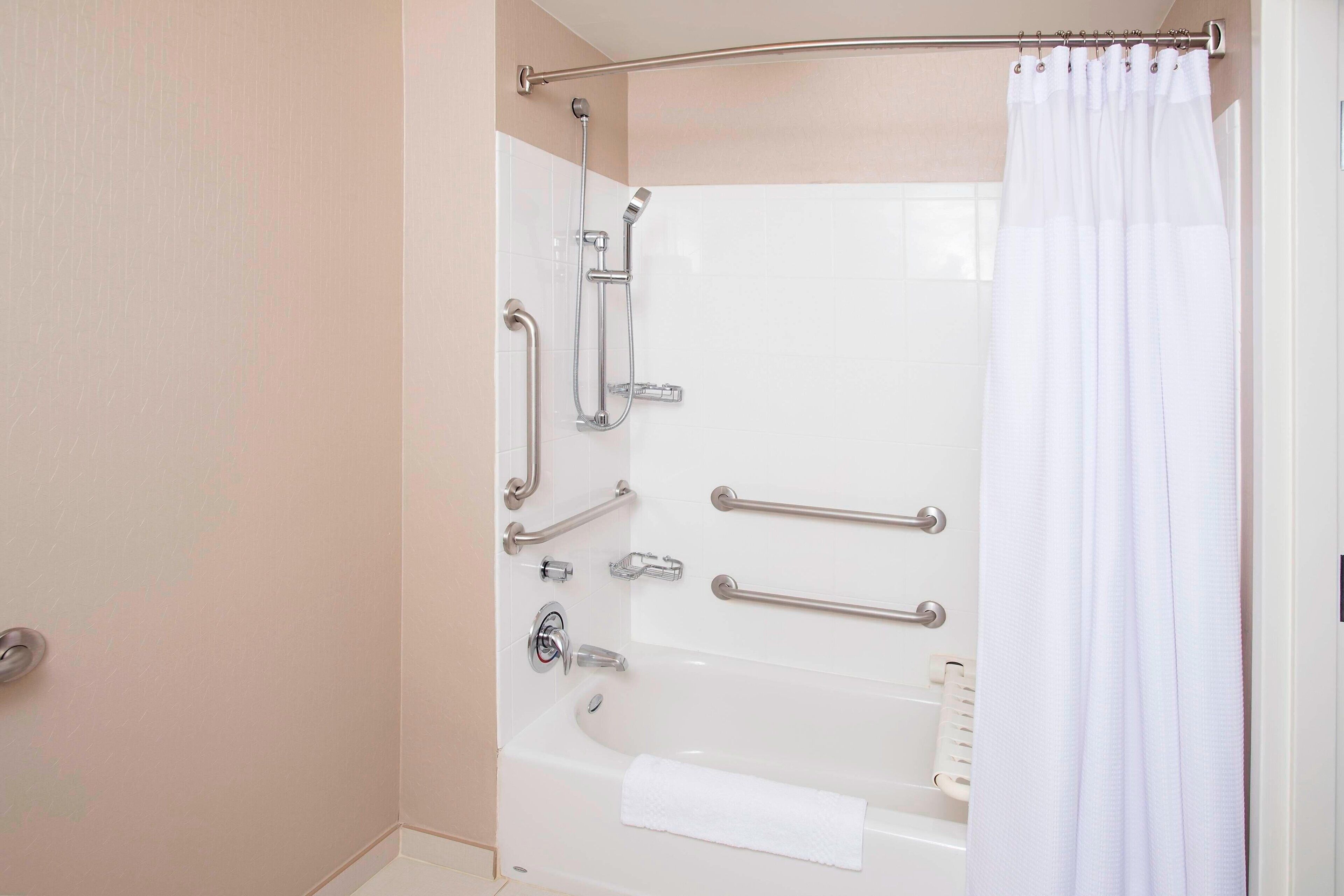 free toiletries, hair dryer, towels