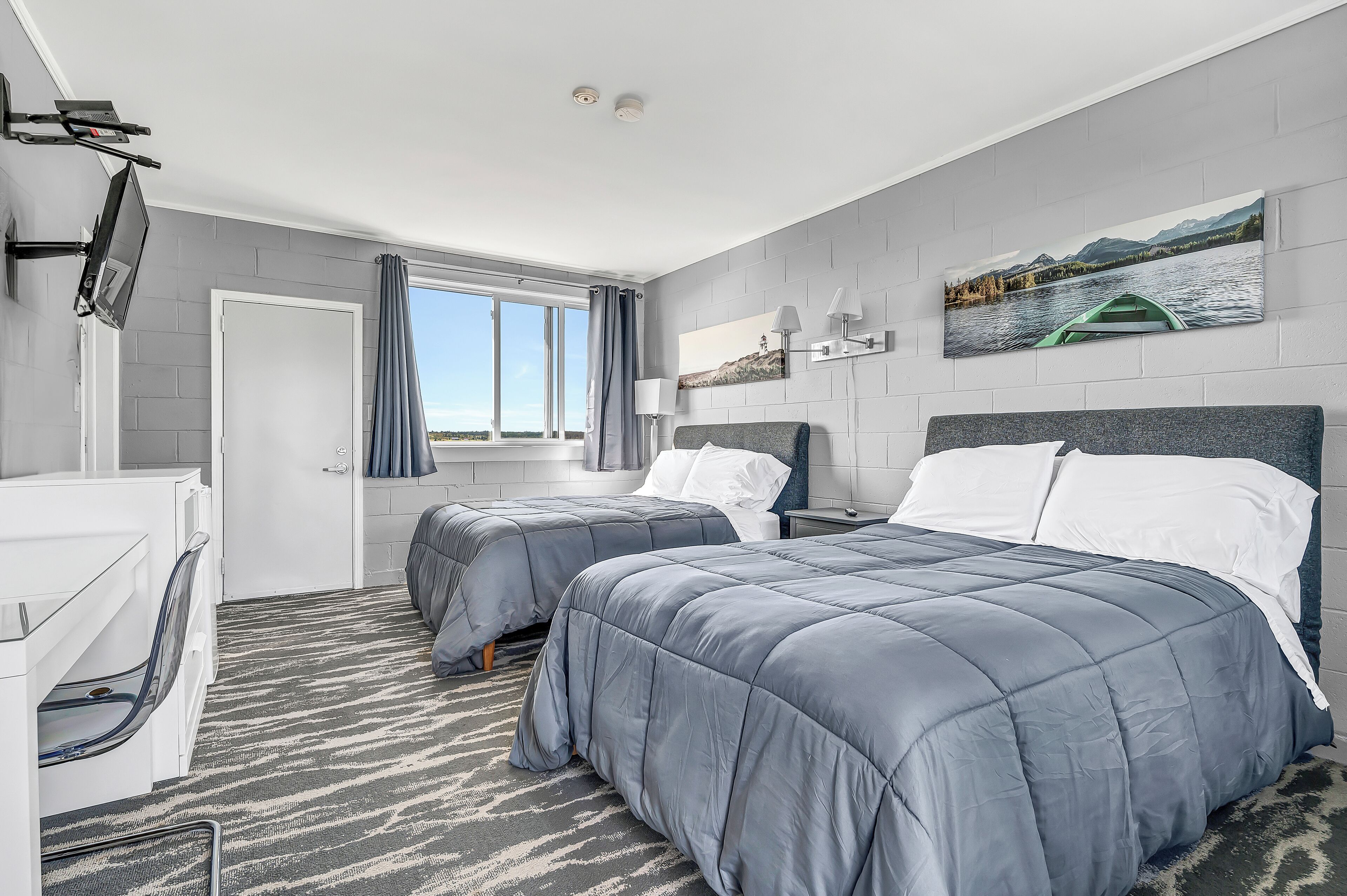 Chambre Standard, 2 lits doubles | Chambres insonorisées, Wi-Fi gratuit, draps fournis, réveils