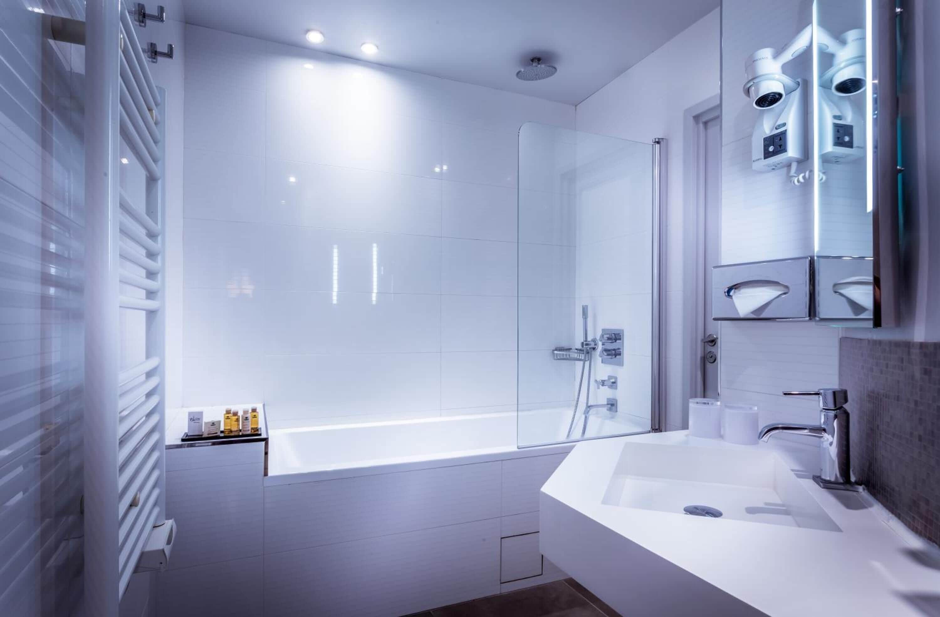 comfort room | bathroom | free toiletries, hair dryer, towels