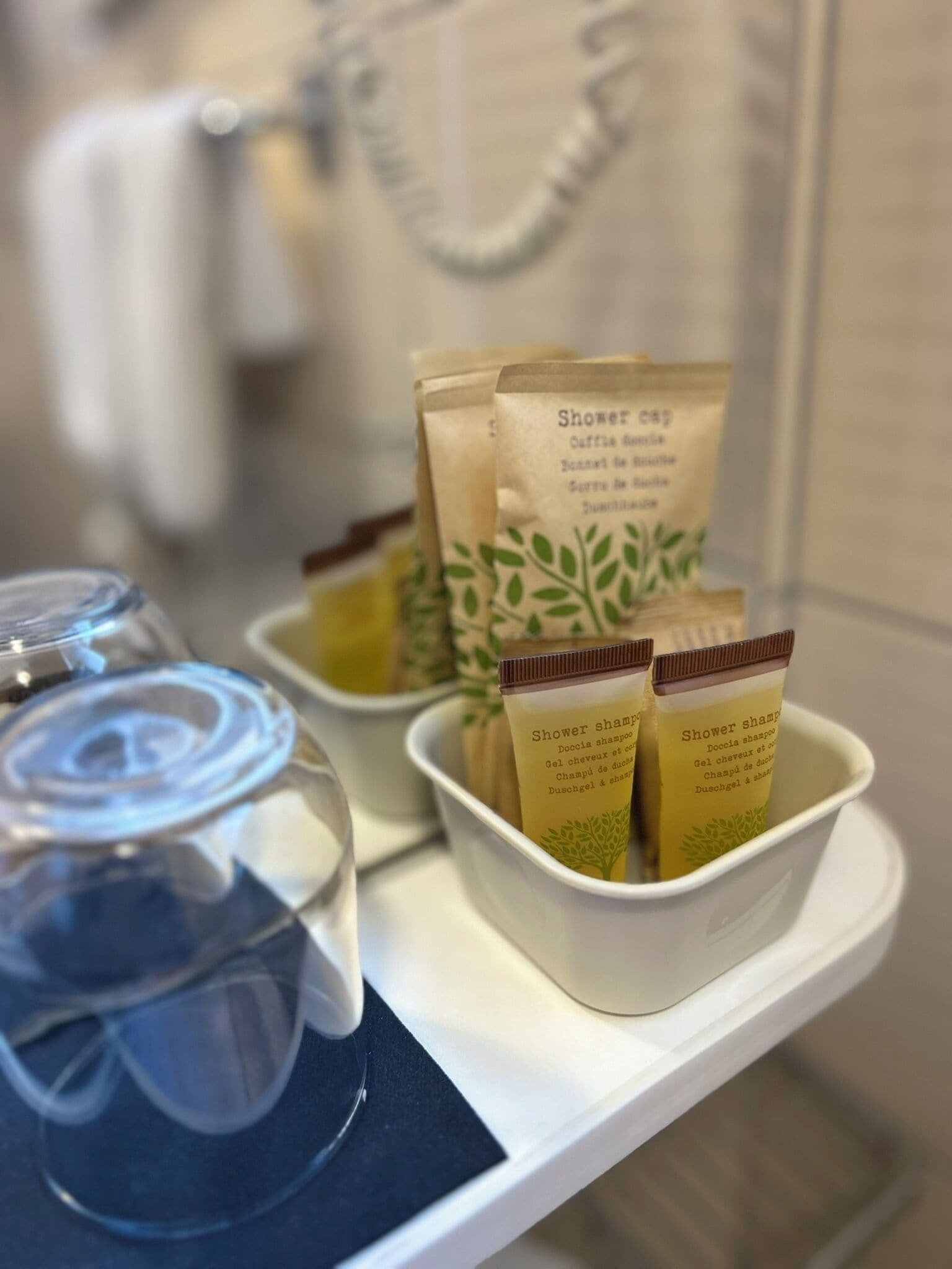 shower, free toiletries, hair dryer, bathrobes