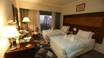 Standard Double or Twin Room (Nile View) | Living area | 32-inch LCD TV with cable channels, TV