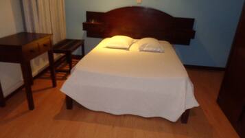 Desk, free WiFi, bed sheets