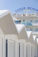 Private beach, beach towels