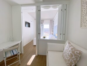 Junior Studio Suite, Balcony, Pool View | Premium bedding, down comforters, minibar, in-room safe - Luxor Beach Boutique Hotel Cattolica (Cattolica)