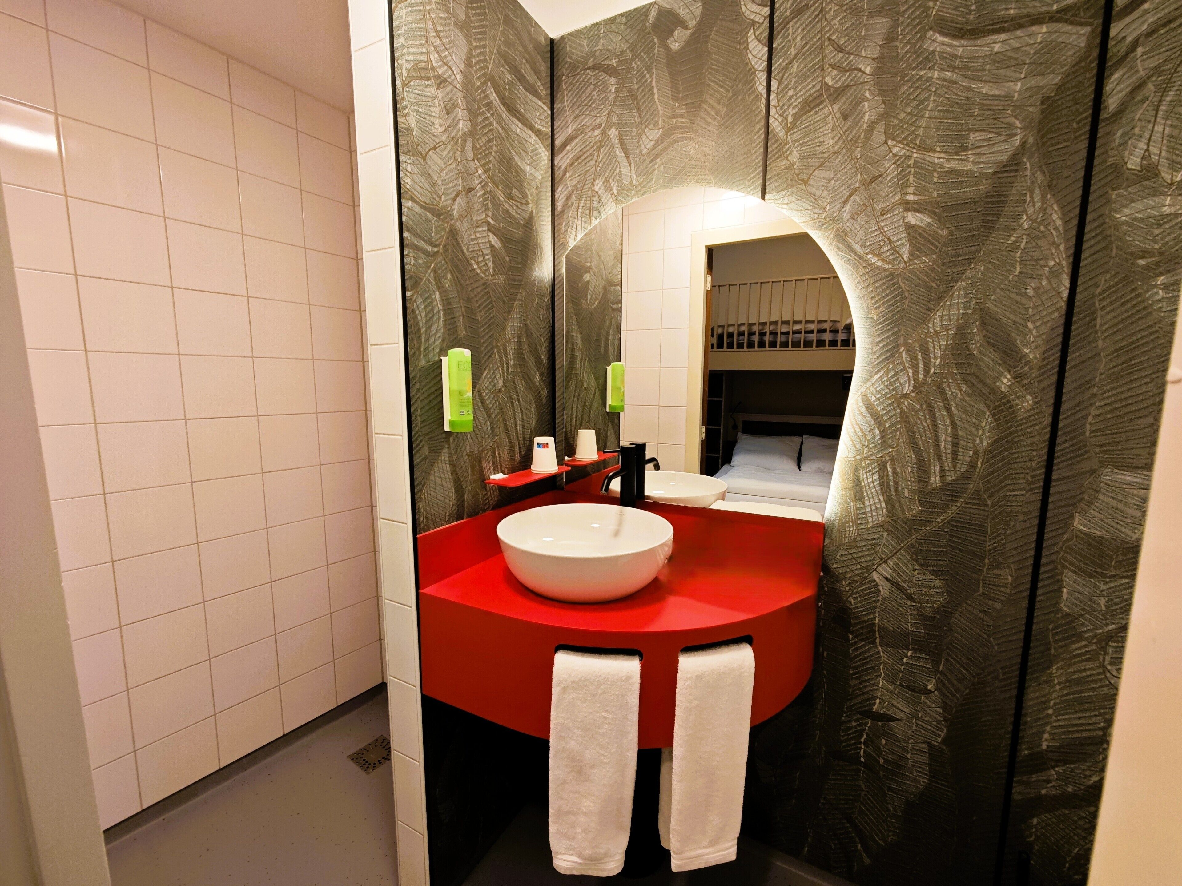 family double room | bathroom | shower, eco-friendly toiletries, hair dryer, towels