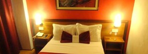 Desk, free WiFi, bed sheets