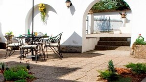 Outdoor banquet area