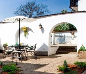 Outdoor banquet area