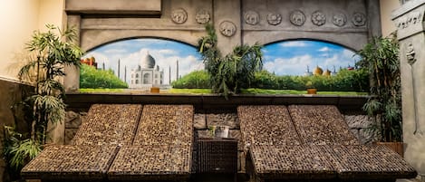 Sauna, tina de hidromasaje, baño de vapor y baño turco o hammam