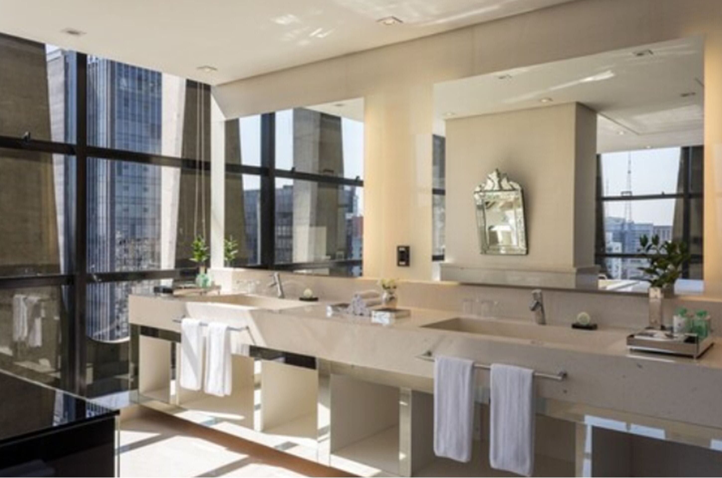 presidential suite | bathroom | free toiletries, hair dryer, bathrobes, slippers