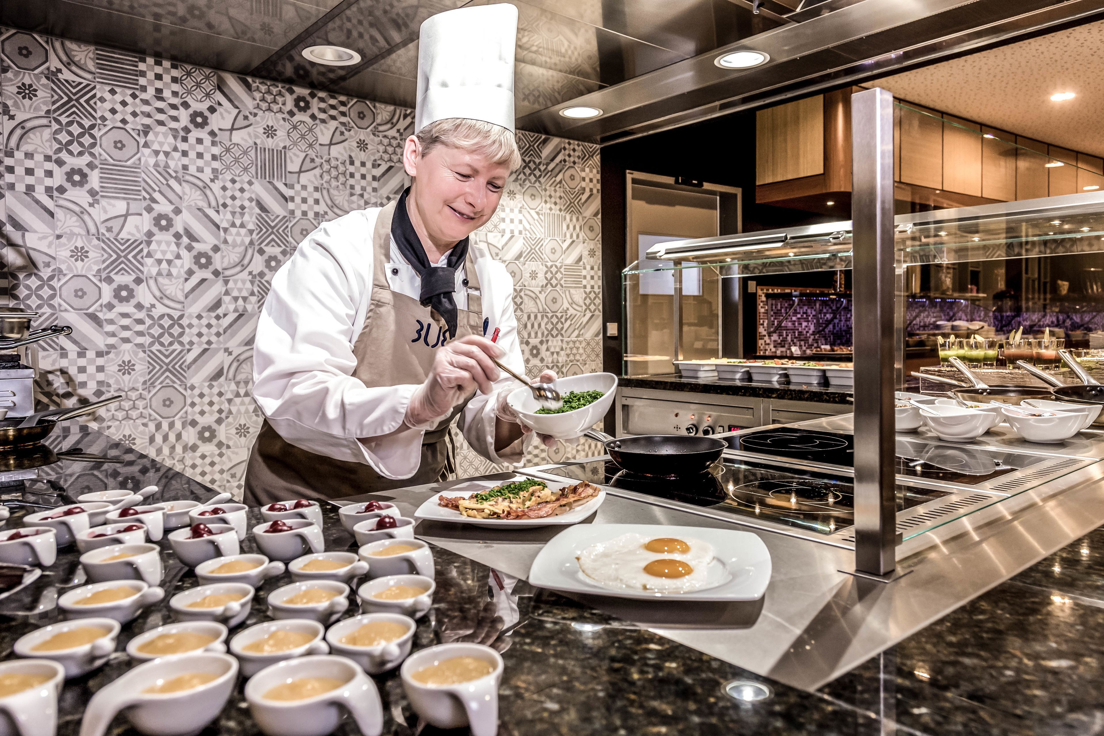 daily buffet breakfast (eur 22 per person)