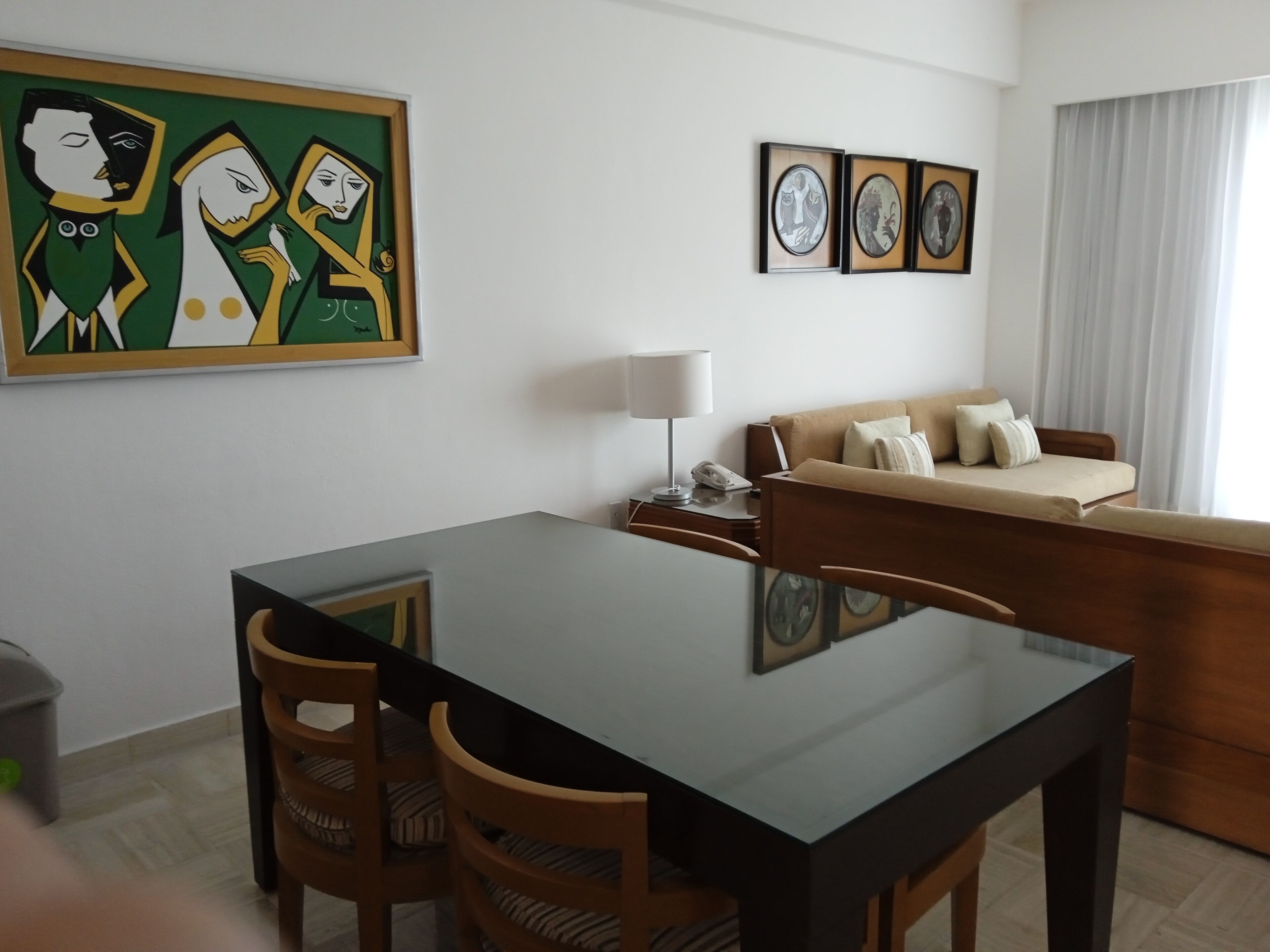 family suite | living area | 44-inch tv with cable channels, table football