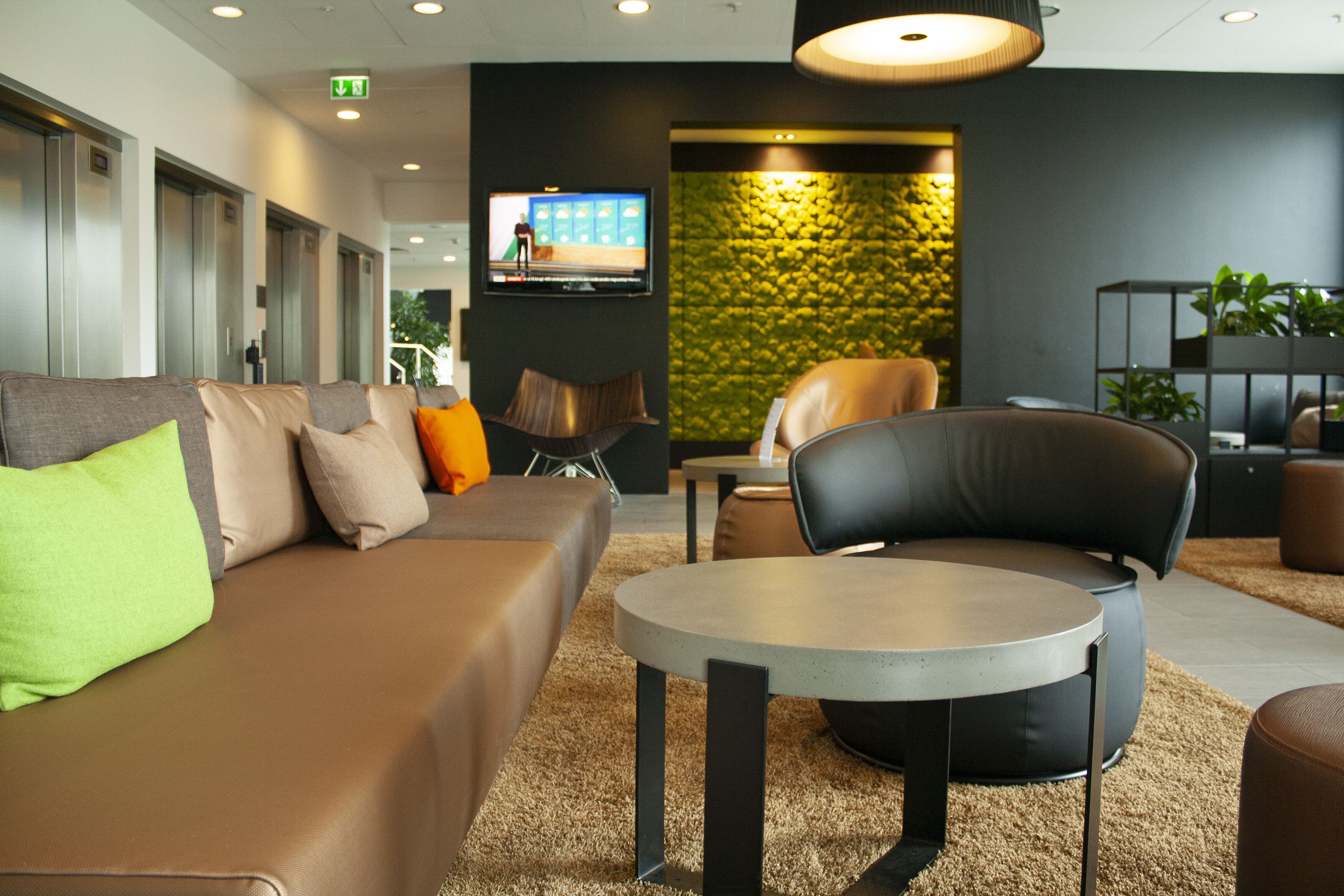 Sitteområde i lobbyen
