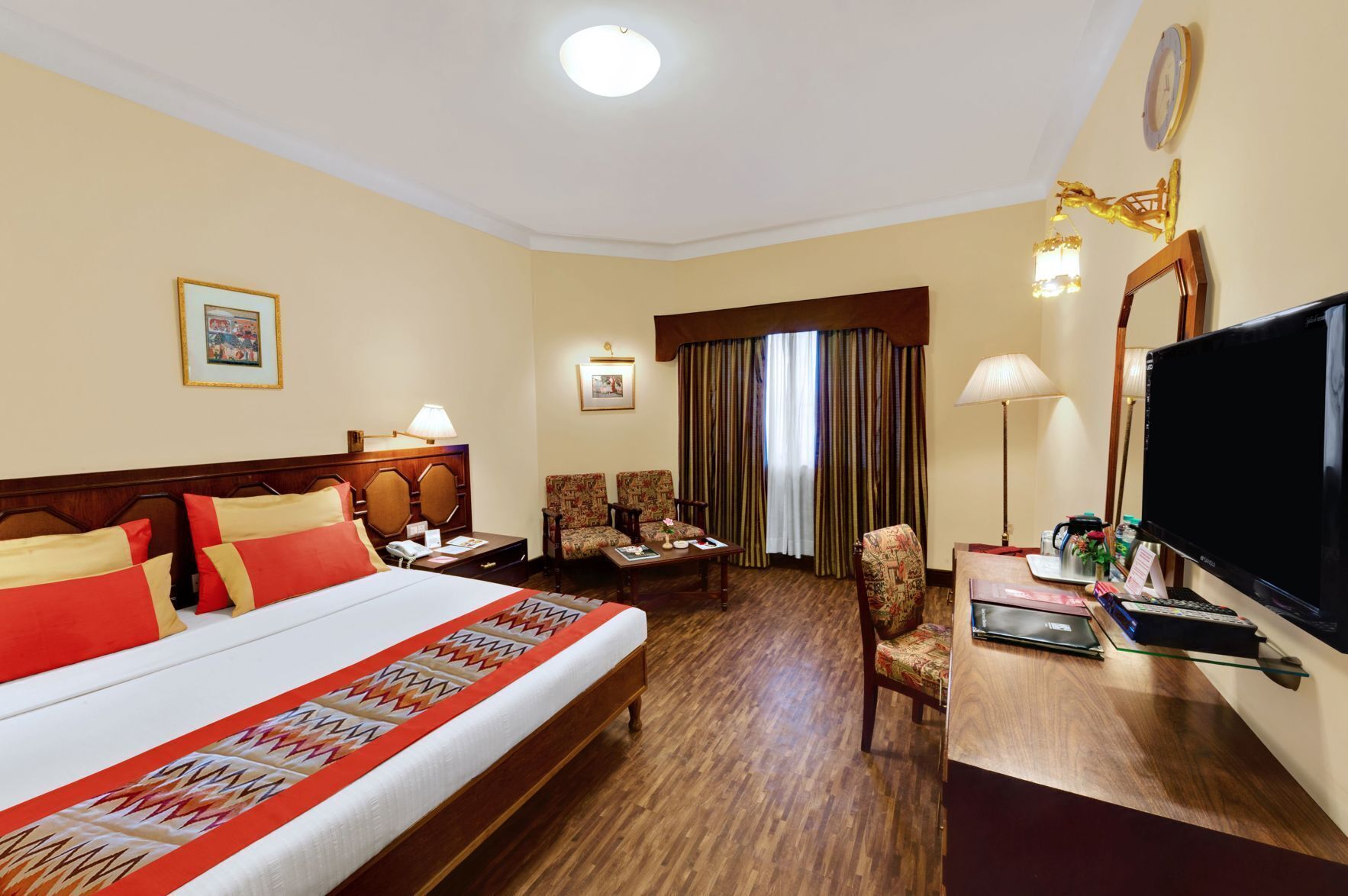 In-room safe, desk, laptop workspace, blackout drapes