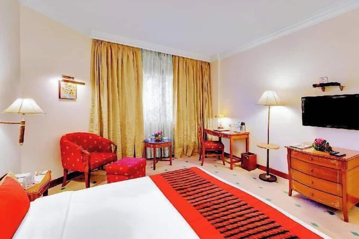 In-room safe, desk, laptop workspace, blackout drapes