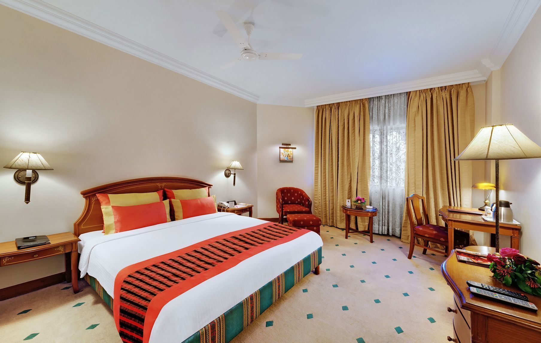 In-room safe, desk, laptop workspace, blackout drapes