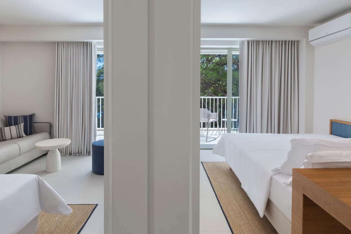 family room, 2 bedrooms, balcony, sea facing | 1 bedroom, minibar, in-room safe, desk