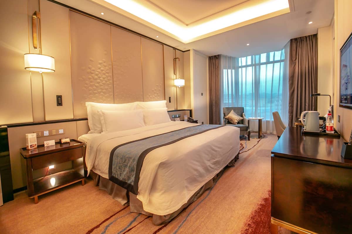 Down duvets, minibar, in-room safe, desk