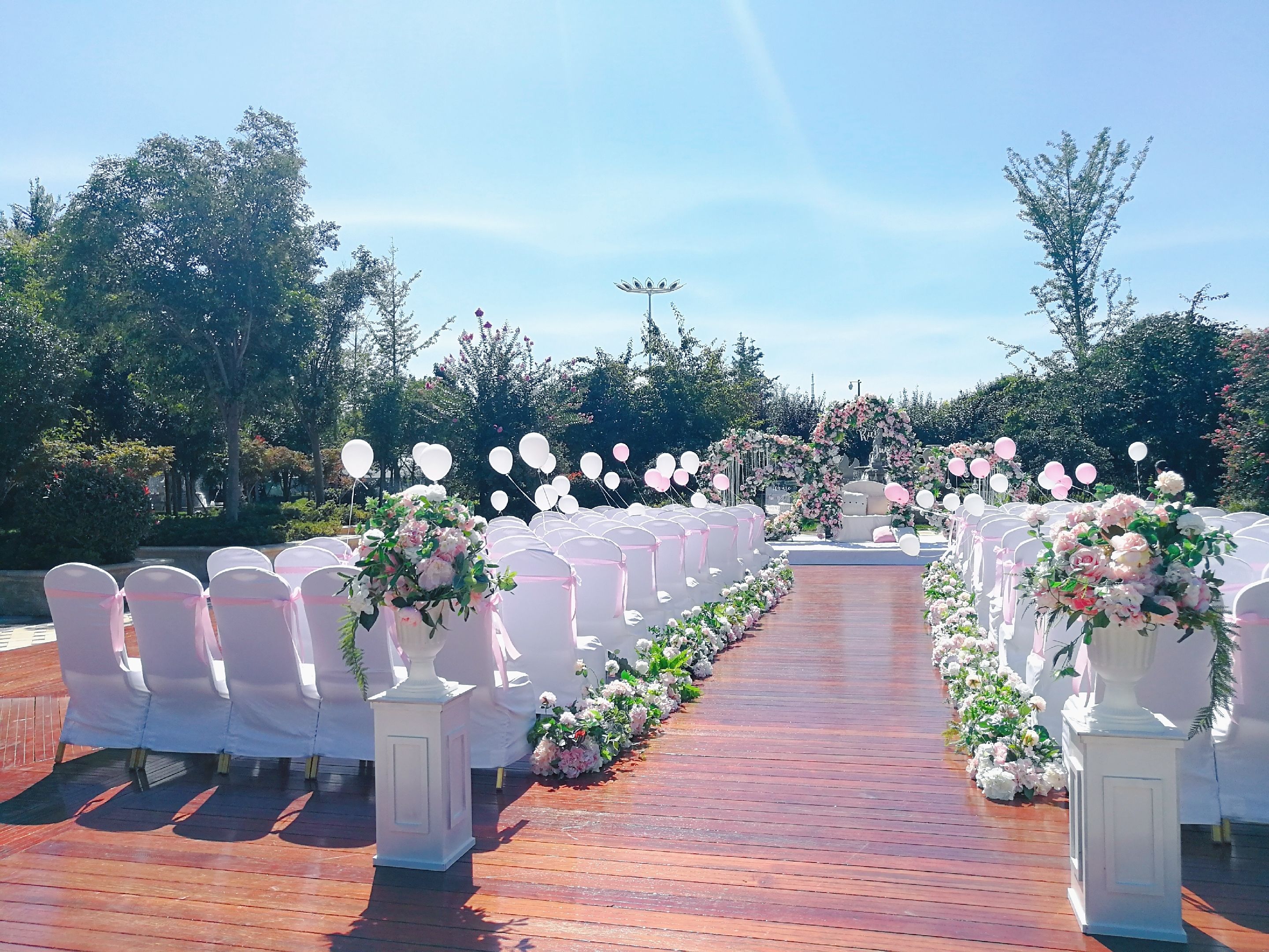 outdoor wedding area