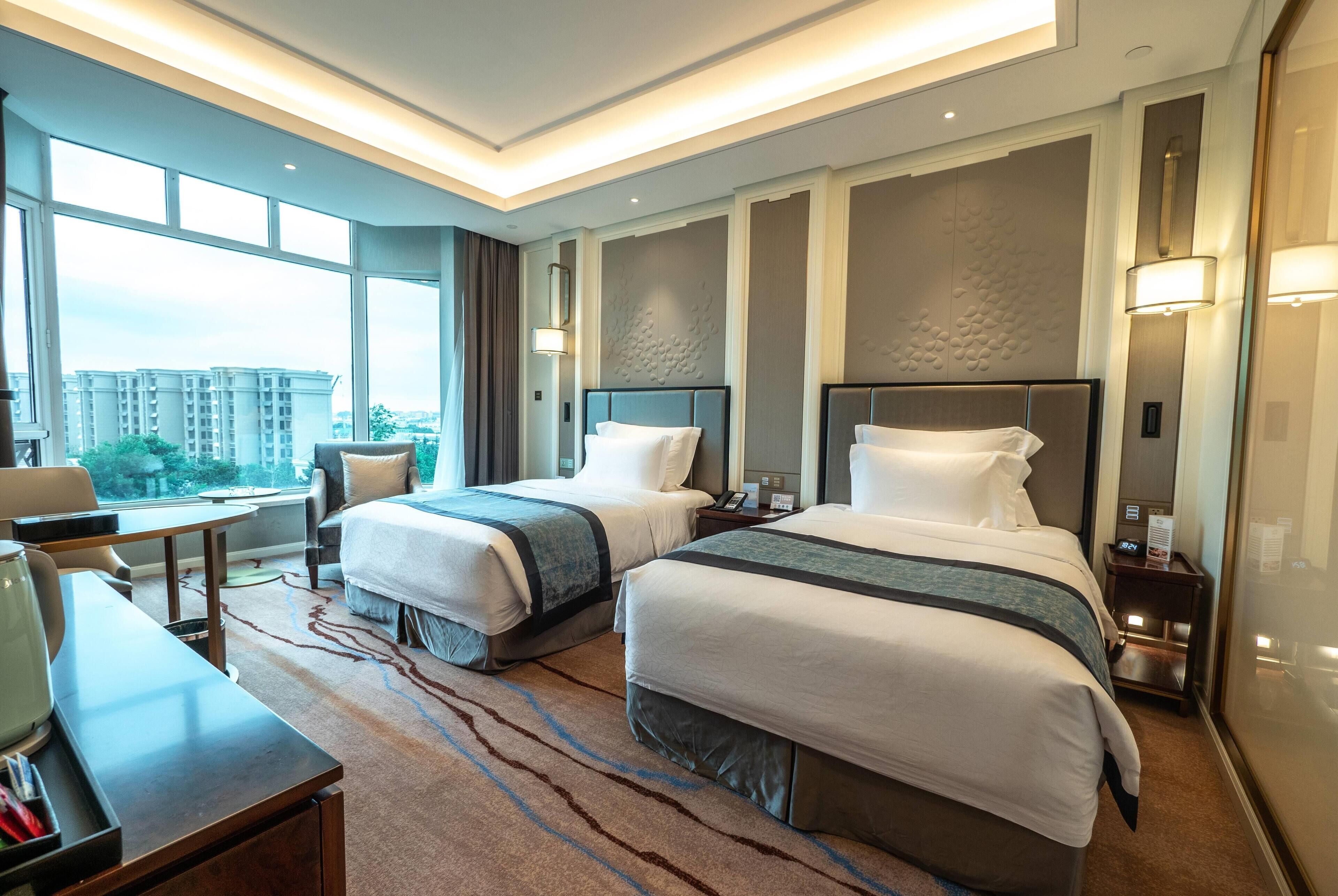 Down duvets, minibar, in-room safe, desk