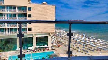 Standard Double or Twin Room, Balcony, Partial Sea View | View from room