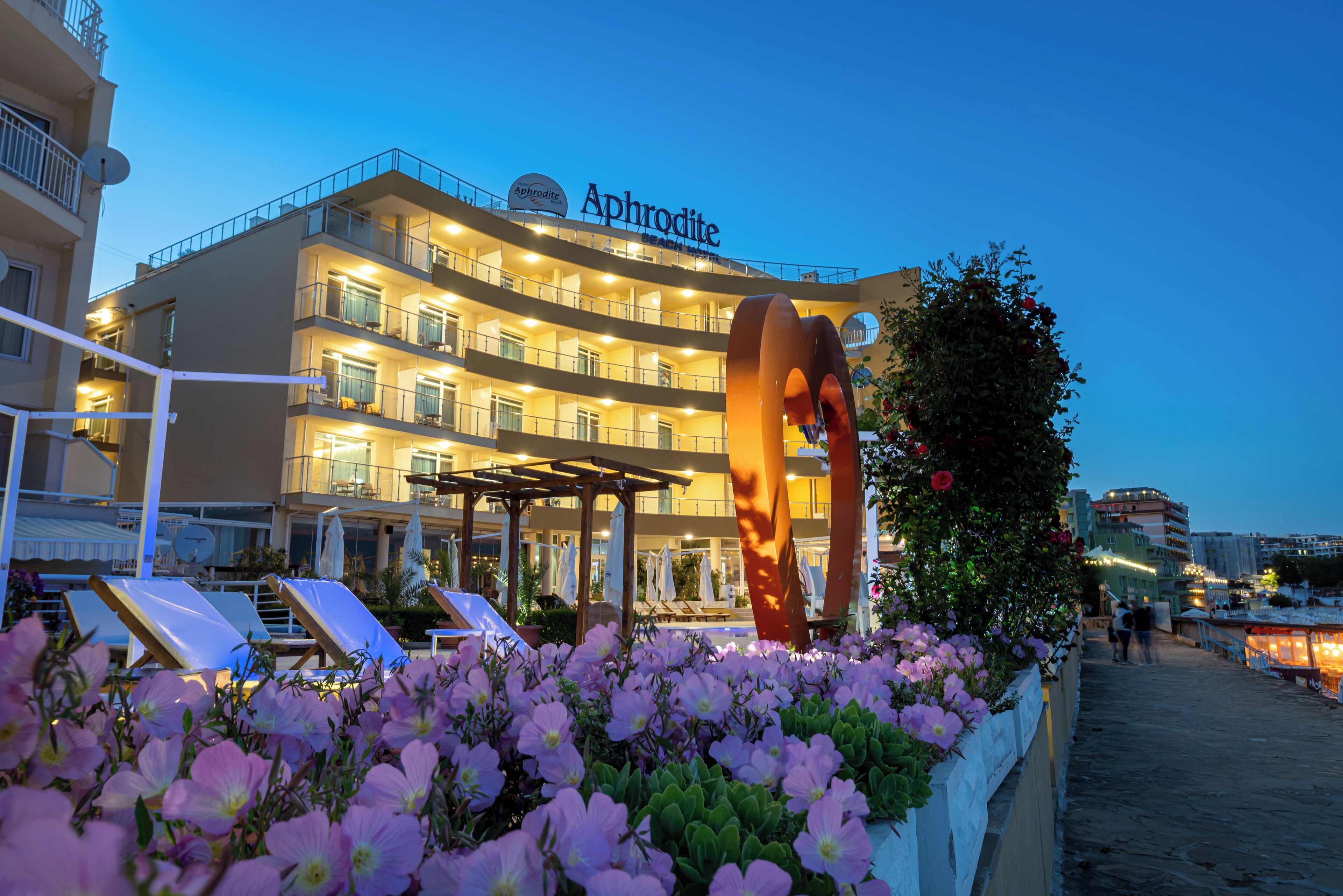 front of property – evening/night