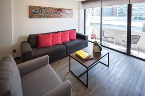 Business-Loft, 1 Queen-Bett, Balkon, Stadtblick | Ausblick vom Zimmer