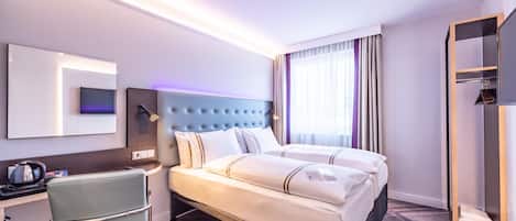 Standard Double or Twin Room | Blackout drapes, soundproofing, iron/ironing board, free WiFi