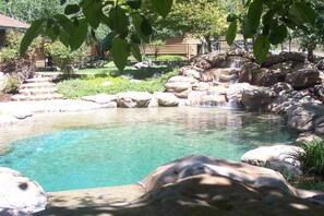 Seasonal outdoor pool, open 9:00 AM to 10:00 PM, sun loungers - Lazy Z Resort (Sonora)