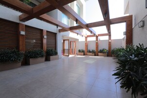 Outdoor banquet area