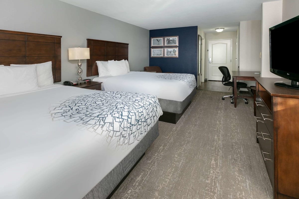 Room, 2 Queen Beds, Non Smoking | Premium bedding, pillowtop beds, desk, iron/ironing board