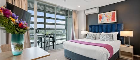 2 bedrooms, in-room safe, blackout curtains, iron/ironing board